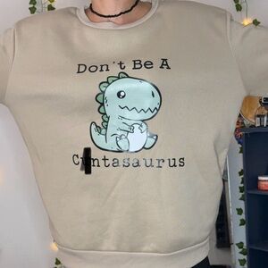 Oversized sweatshirt. Funny.